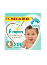 Pampers Premium Care Taped Baby Diapers, Size 4, 9-14 KG, 200 Count