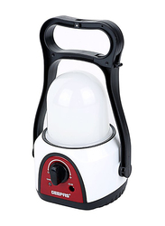Geepas 48-Piece Rechargeable Camping Lanter with LED Light Dimmer Function, 360 Degree Rotation, Portable, Lightweight & Carry Handle, GE5562, White/Red/Black