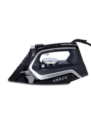 Geepas 0.26 Ltr Wet & Dry Ceramic Steam Iron 2200W with 360 Swivel Cord, Self Cleaning Function & Adjustable Thermostat, GSI24024, Black