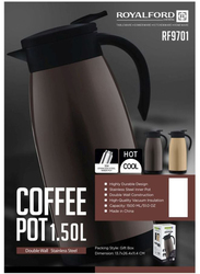 Royalford 1.5 Ltr Stainless Steel Coffee Pot, Assorted