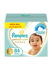 Pampers Premium Care Taped Baby Diapers, Size 5, 11-16kg, 84 Count