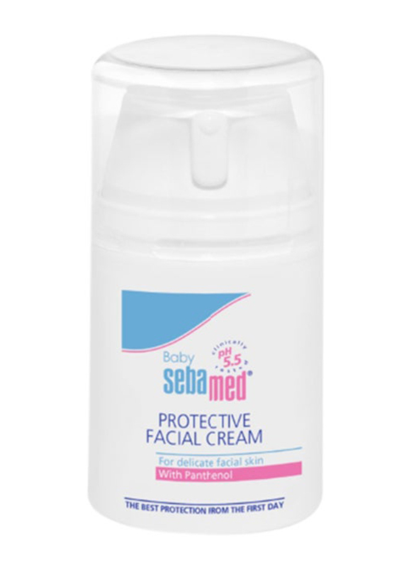 Sebamed 50ml Protective Facial Cream with Panthenol for Delicate Facial Skin, White