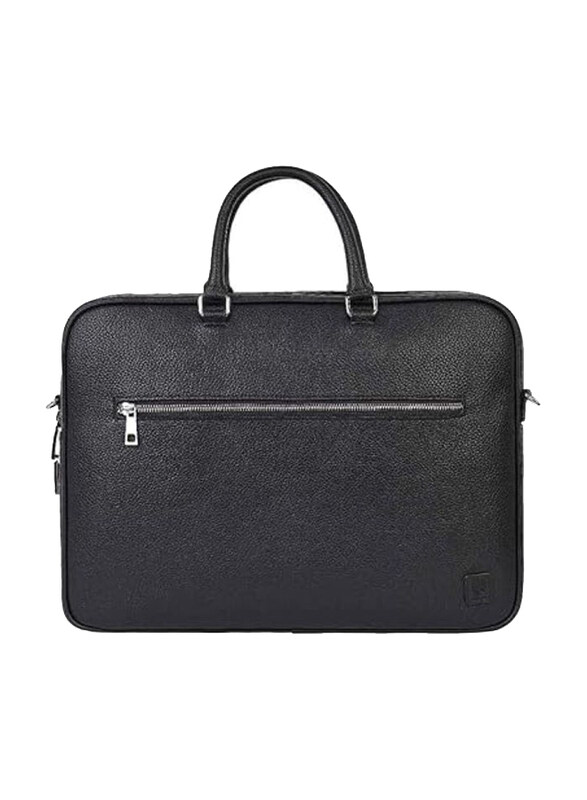 

Green Lion Smart PU Leather Office Shoulder Bag for Unisex, Black