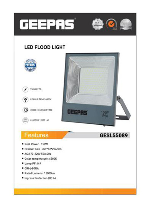 Geepas LED Flood Light, White
