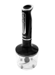 Geepas 5-In-1 Handheld Blender Set, 600W, GHB6137, Black/Clear
