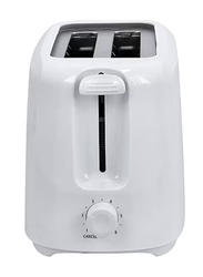 Geepas 2 Slice Bread Toaster, 700W, with Removable Crumb Tray, One Touch Cancel Button & 6 Browning Setting Control, GBT36515N, White
