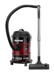 Geepas Drum Type Vacuum Cleaner With Dust Bag, 21L, 2300W, Gvc19018, Black