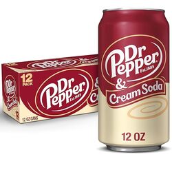 Dr. Pepper&Cream Soda 12 FL OZ (355 ML) -USA 12 PC Pack