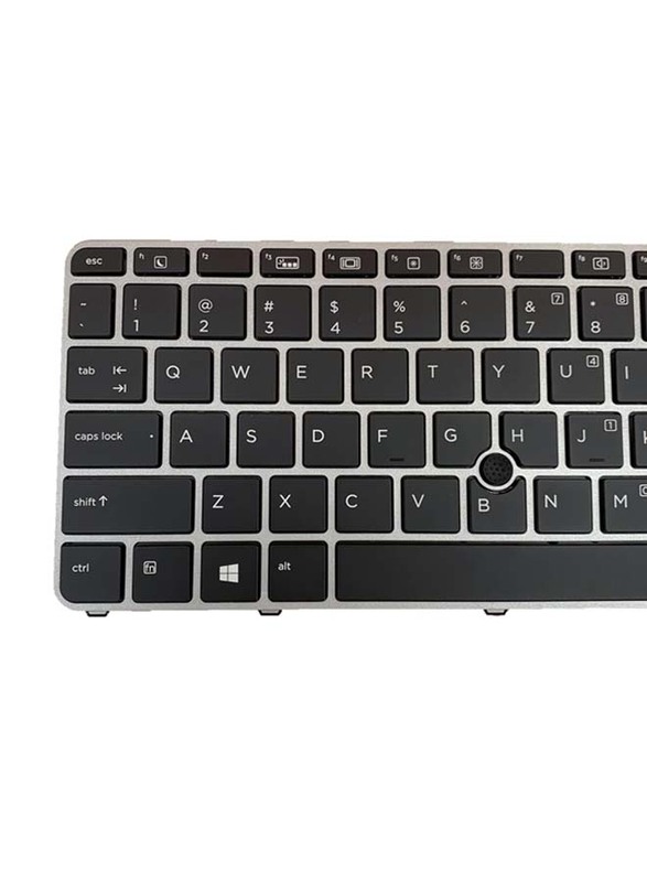HP Elitebook Series Replacement Wired English Laptop Keyboard Backlight with Pointer, Silver/Black