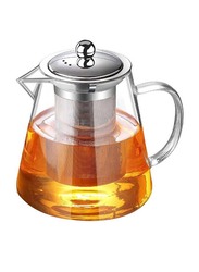 950ml Tmost Stovetop Safe Glass Teapot with Infuser for Blooming & Loose Leaf Tea, Transparent