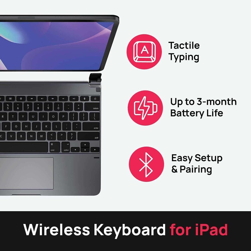 Brydge Apple iPad Pro 12.9" Aluminum Wireless English Keyboard, Space Grey