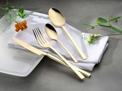 16-Piece Stainless Steel 4 People Cutlery Set with PVD Coating, Silver