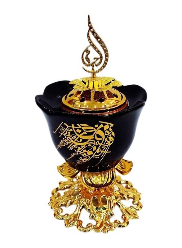 

Generic Ornate Ceramic Incense Burner, Black