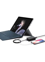 Surface Charging Cable for Microsoft Surface Book/Surface Pro/Surface Go Series Laptop, Black