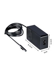 65W 15V 4A Surface Pro Book Charger Power Supply with USB Output for Microsoft Surface Pro 3/Pro 4/Pro 5/Pro 6/Pro 7/Pro 8/Pro X, Surface Go 1/2, Surface Laptop 1/2/3, Surface Book 1/2, Black