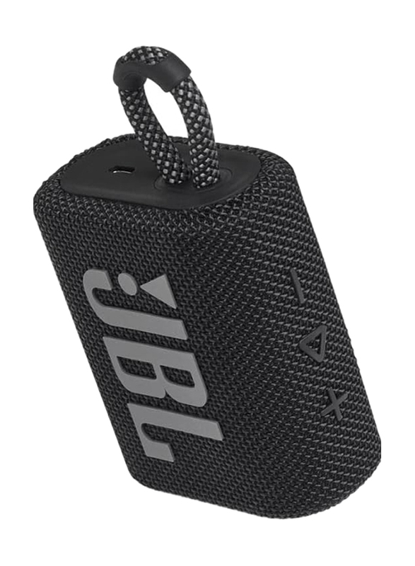 JBL Go 3 IP67 Waterproof Portable Wireless Speaker, Black