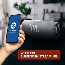 JBL Charge 5 IP67 Waterproof Portable Speaker with Powerbank, Grey
