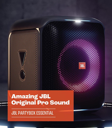 JBL PartyBox Encore Essential IPX4 Splashproof Wireless Party Speaker, Black