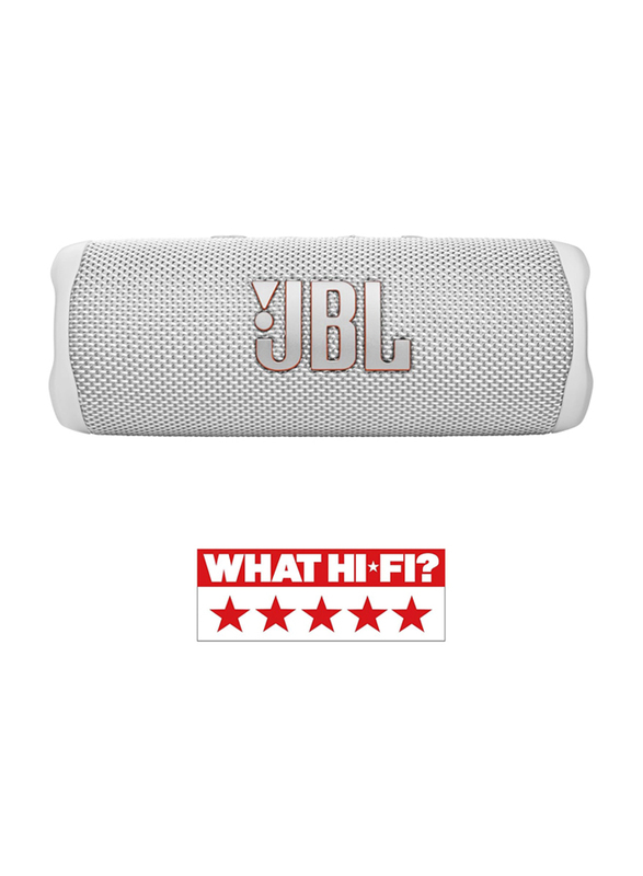 JBL Flip 6 IP67 Waterproof Portable Speaker, White
