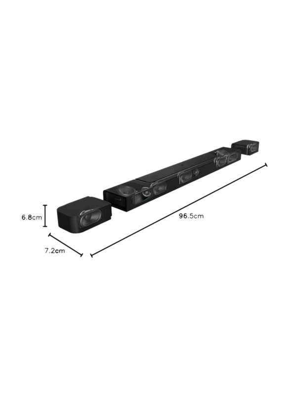 JBL Bar 800 5.1.2 Channel Soundbar with Detachable Speaker & Wireless Subwoofer, Black