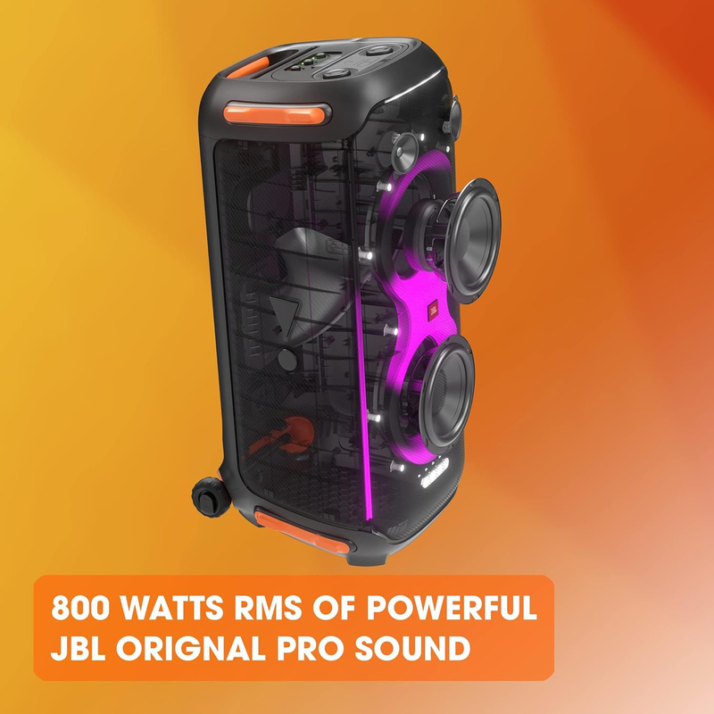 JBL PartyBox 710 IPX4 Splashproof Built-In Lights Powerful Sound Speaker, Black