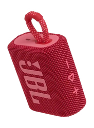 JBL Go 3 IP67 Waterproof Portable Wireless Speaker, Red