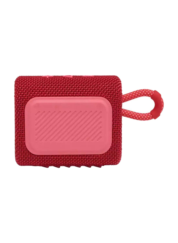 JBL Go 3 IP67 Waterproof Portable Wireless Speaker, Red