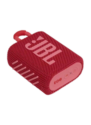 JBL Go 3 IP67 Waterproof Portable Wireless Speaker, Red