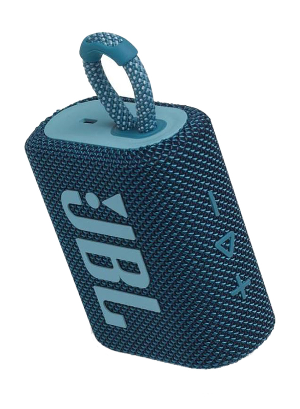 JBL Go 3 IP67 Waterproof Portable Wireless Speaker, Blue