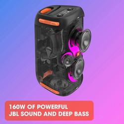 JBL PartyBox 110 IPX4 Splashproof Portable Bluetooth Speaker, Black