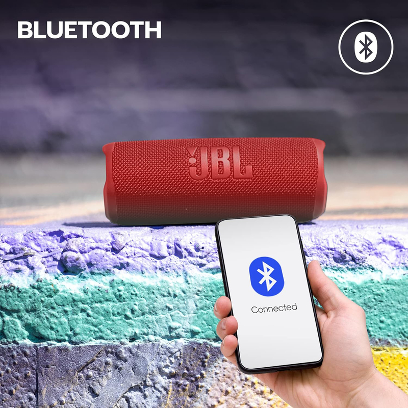 JBL Flip 6 IP67 Waterproof Portable Speaker, Red