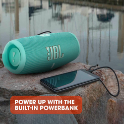 JBL Charge 5 IP67 Waterproof Portable Speaker with Powerbank, Teal