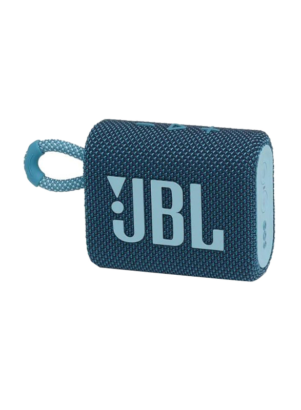 JBL Go 3 IP67 Waterproof Portable Wireless Speaker, Blue