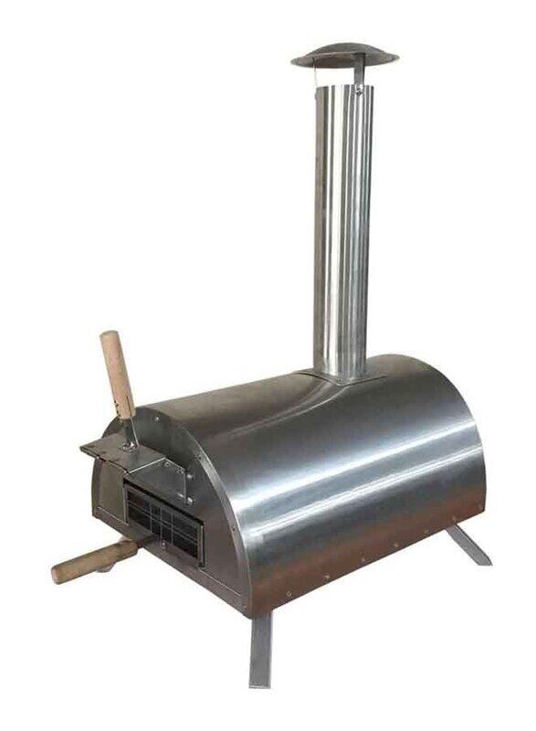 

Bad Axe Portable Wood Fired Outdoor Pizza Oven, Silver