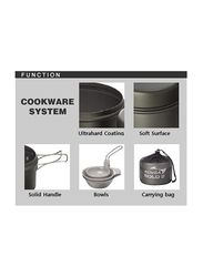 Kovea Solo2 Cookware Set, 2 x 20 x 50cm, Black/Grey