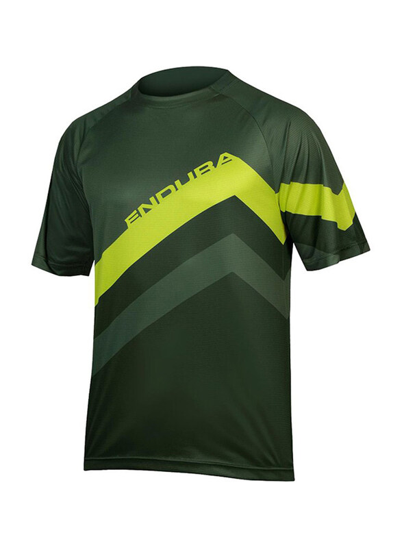 

Endura Singletrack Core Print T-Shirt for Men, X-Large, Forest Green