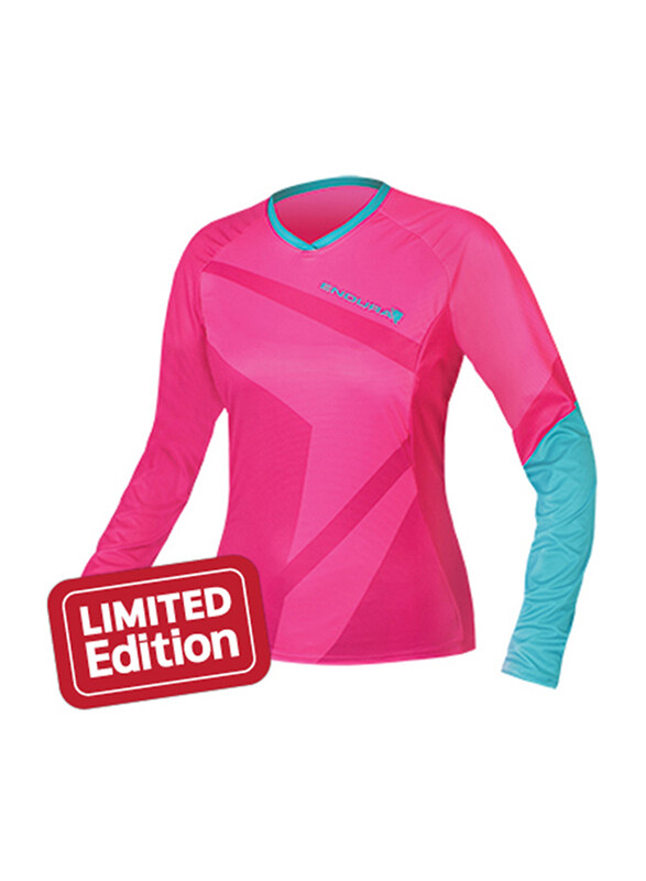 

Endura Single-Track II Long Sleeve Limited Edition Top for Women, Large, Raspberry