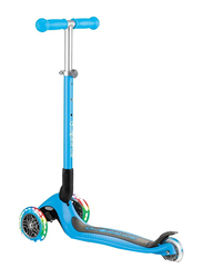 Globber Primo Foldable Lights Scooter, Light Blue