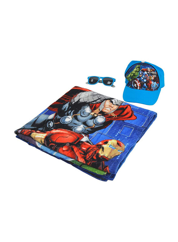 

Marvel Avengers Bag, Towel, Caps & Sunglasses Beach Set, NCW002, Multicolor