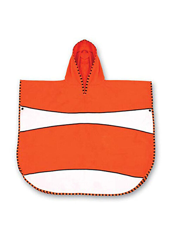 

Little Life Clownfish Ultralight Poncho Towel, Orange/White