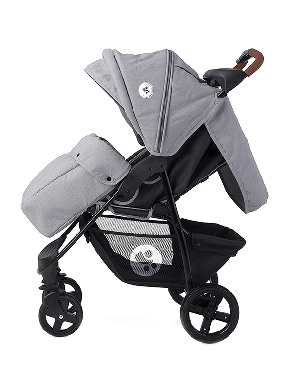 Lorelli Classic Daisy + Footcover Baby Stroller, Cool Grey
