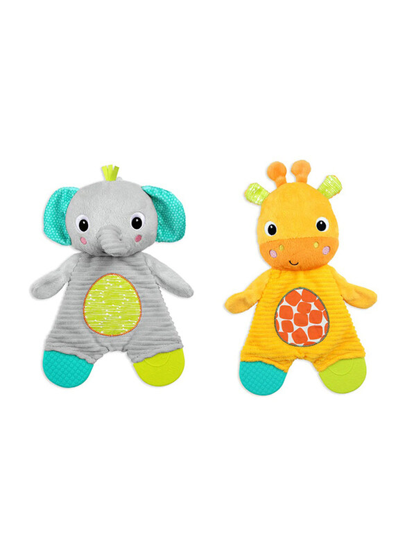 

Bright Starts Assortment Snuggle & Teethe Plush Teether Toy, Multicolour