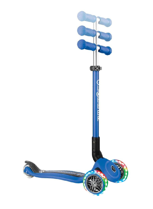 Globber Primo Foldable Fantasy Lights Scooter, Navy Blue