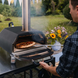 Ooni Karu Wood Multi-Fuel Oven, Black/Silver