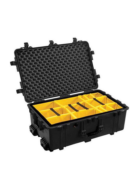 

Generic Pelican 1654 WL/WD Protector Case with Divider, Black/Yellow