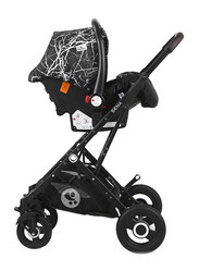 Lorelli Classic Sena Baby Stroller Set, Black Marble