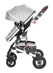 Lorelli Classic Alba Premium Baby Stroller Set, Opaline Grey