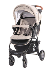 Lorelli Classic Daisy + Footcover Baby Stroller, String Beige/Black