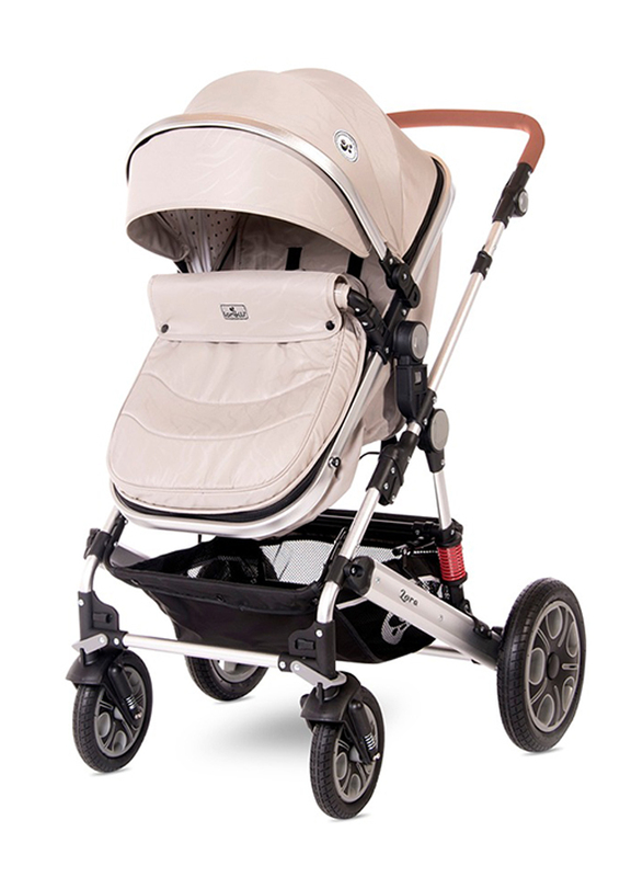 Lorelli Premium Lora Baby Stroller with Mama Bag, String Dots