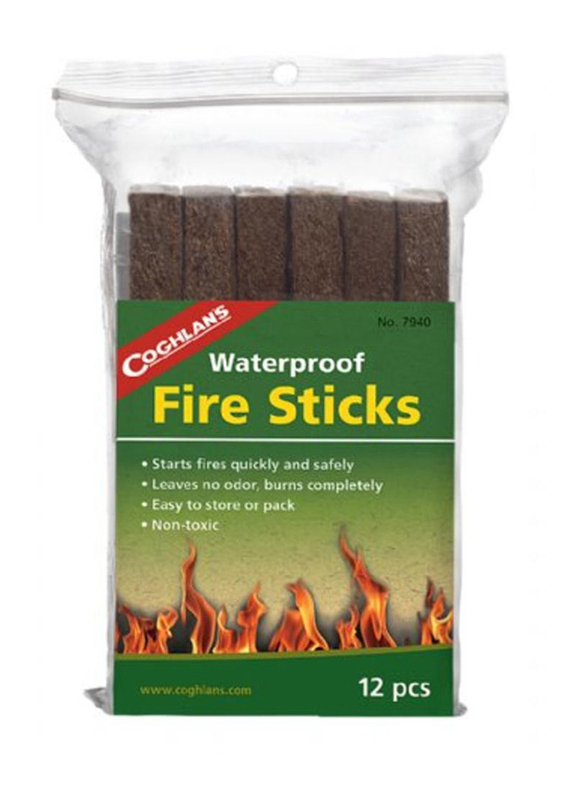 Coghlans Fire Sticks, 12 Piece, Dark Brown
